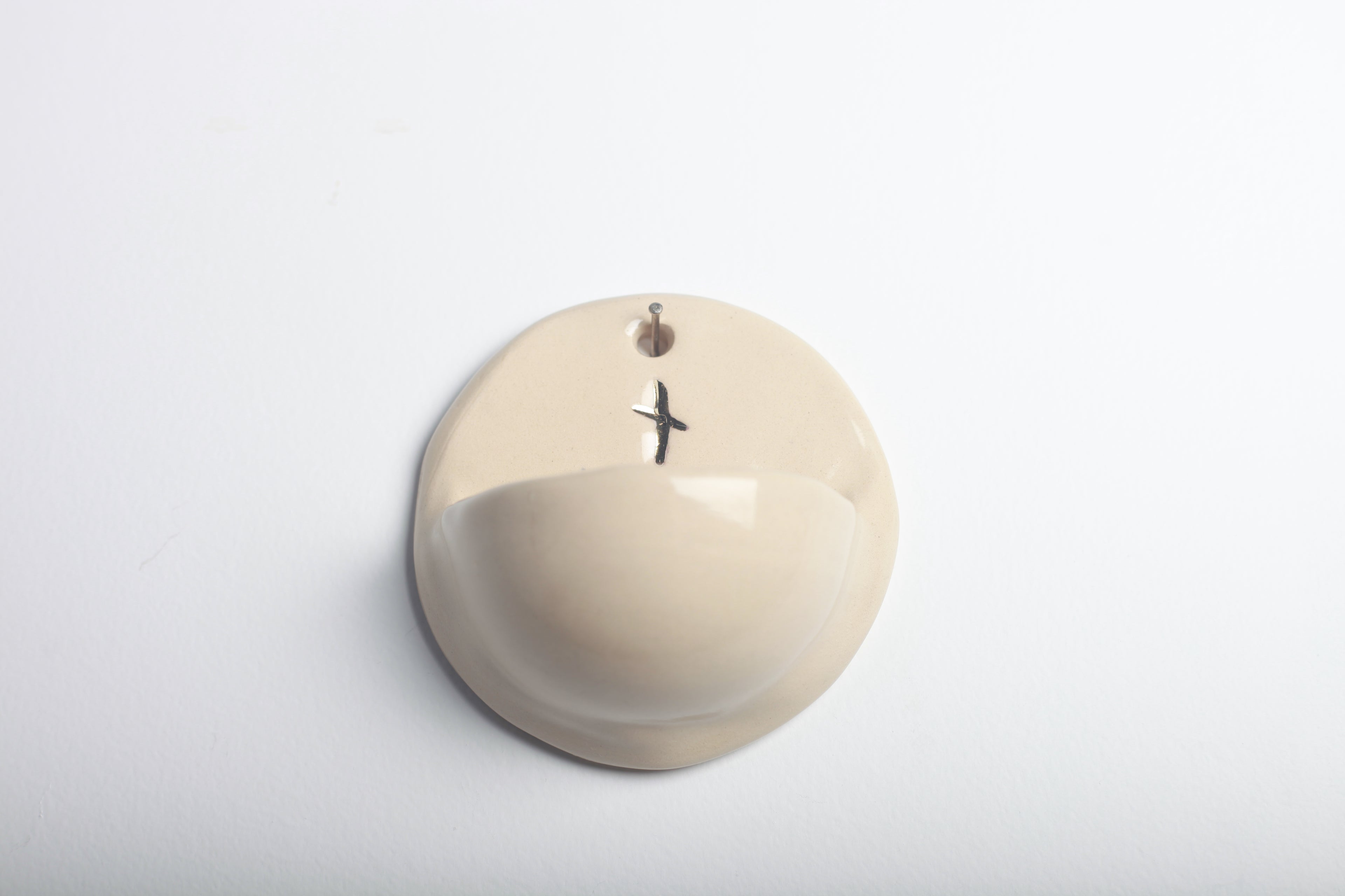 Cross Holy Water Font (Gold)