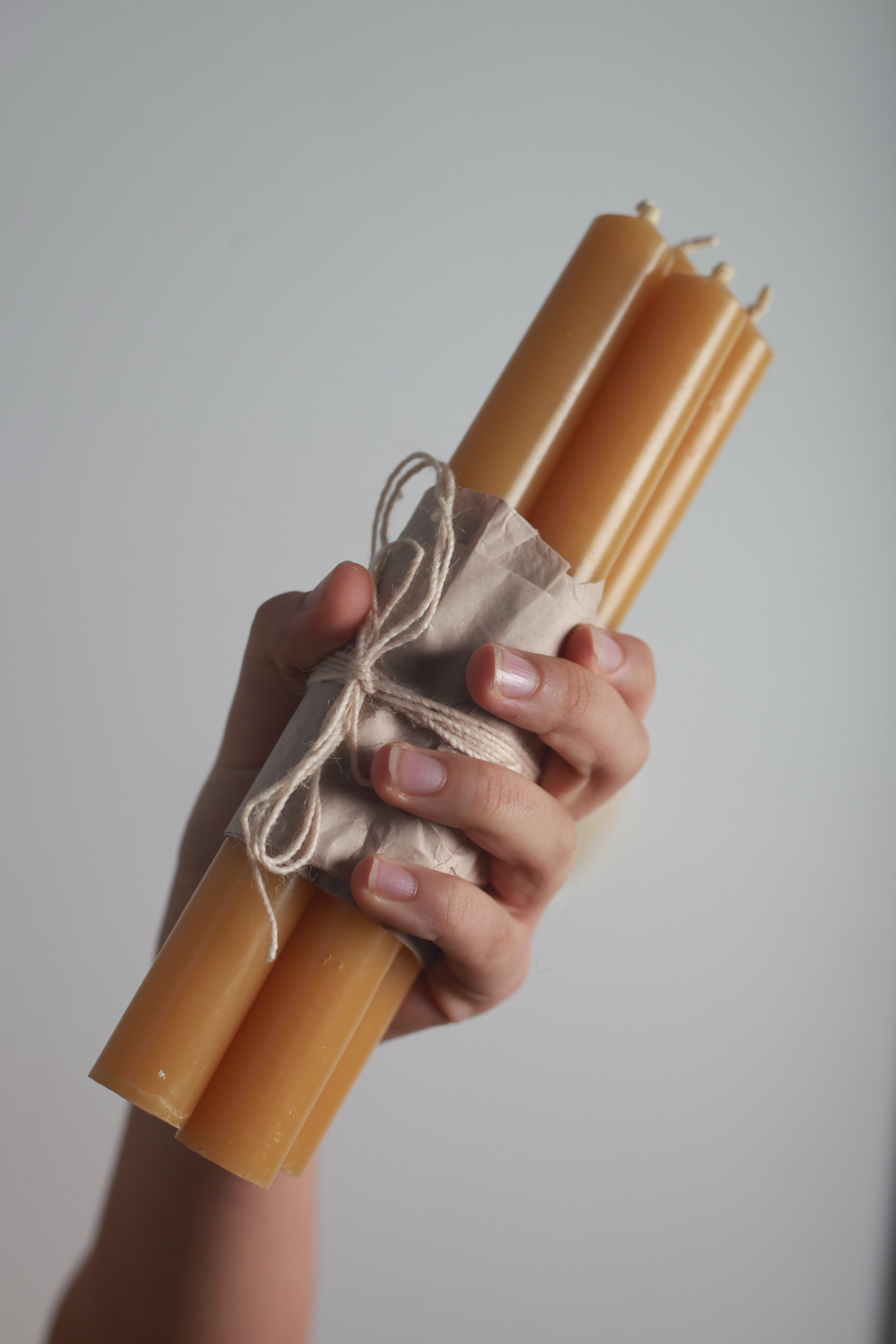 Natural Beeswax Candles Set
