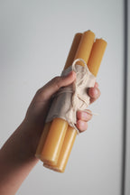 Natural Beeswax Candles Set